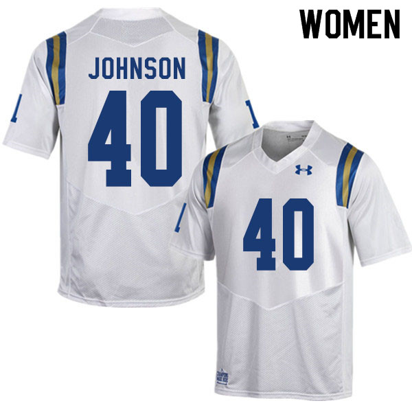 Women #40 Caleb Johnson UCLA Bruins College Football Jerseys Sale-White
